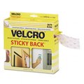 Velcro Brand Reclosable Fastener, 30 ft, 3/4" Wd, White 91138